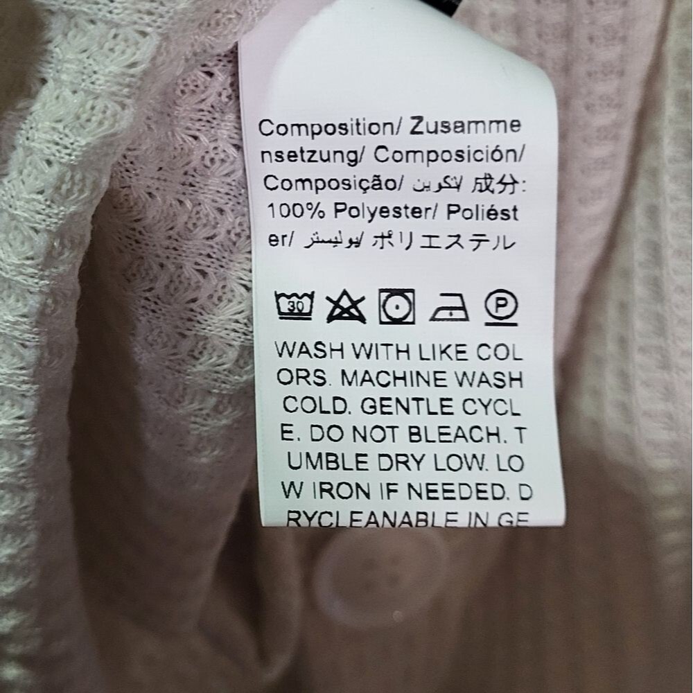 Dazy SHEIN Women's Cream Button Front Long Sleeve Knit Top Size Medium ๐ - Picture 12 of 12